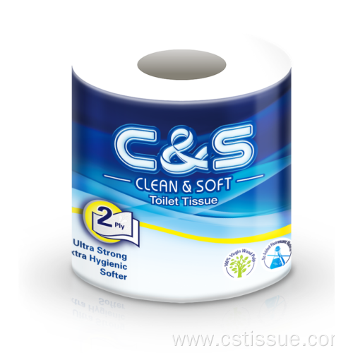 C&S 2ply Embossed Tissue Ultra Soft White Toilet